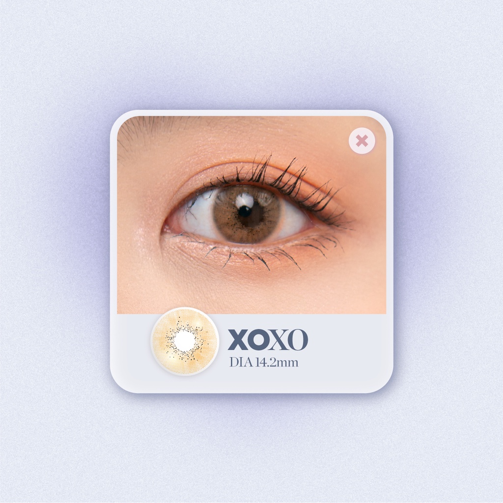 Kính áp tròng LENS NICE XOXO - Nâu Ánh Cam 14,2mm