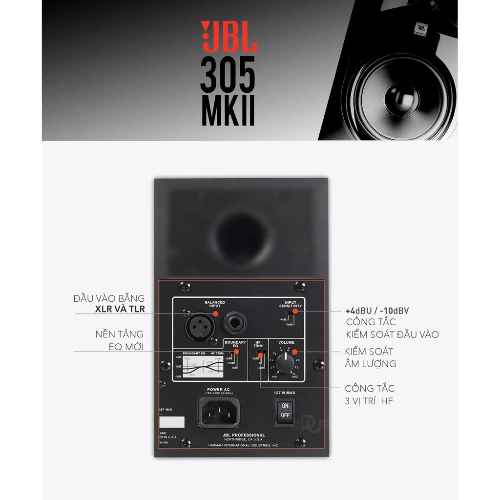 【Chính hãng】Loa kiểm âm JBL 305P MKII, Monitor Studio - BẢO HÀNH miễn phí trong 12 tháng