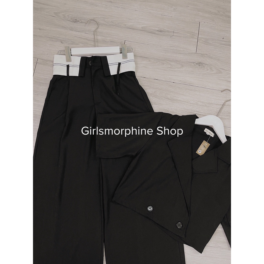 SET ÁO VEST PHỐI QUẦN ỐNG RỘNG -ẢNH CHÍNH CHỦ - CHUẨN FORM CÓ SIZE S M L