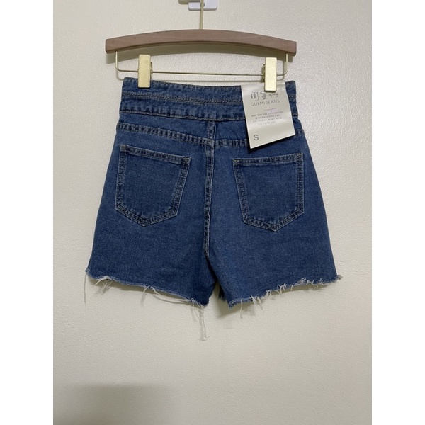 QUẦN SOOC JEANS RÁCH CẠP CAO HAI CÚC