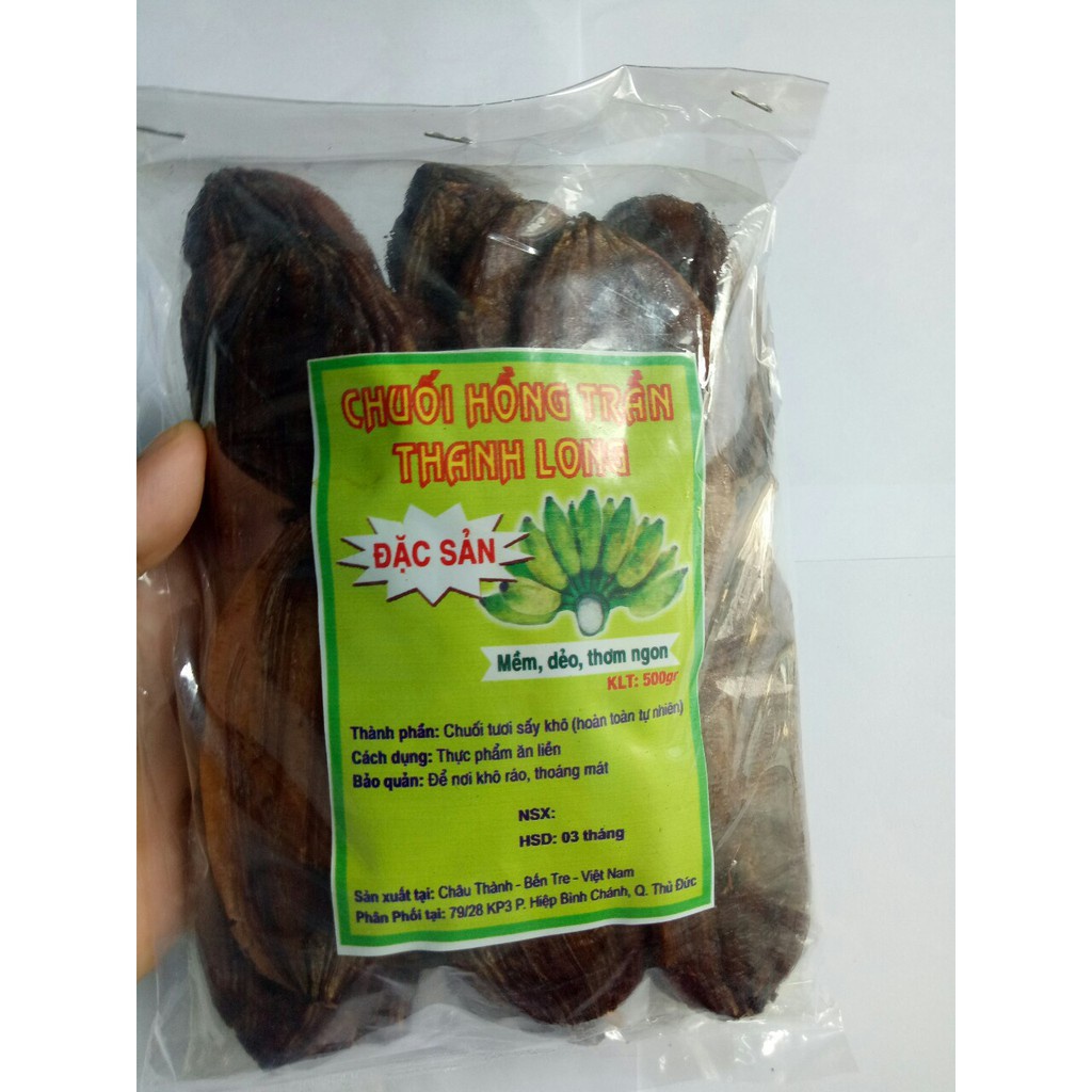 Chuối Hồng Trần Ép Còn Vỏ_Hàng Mới_ 500g/1KG