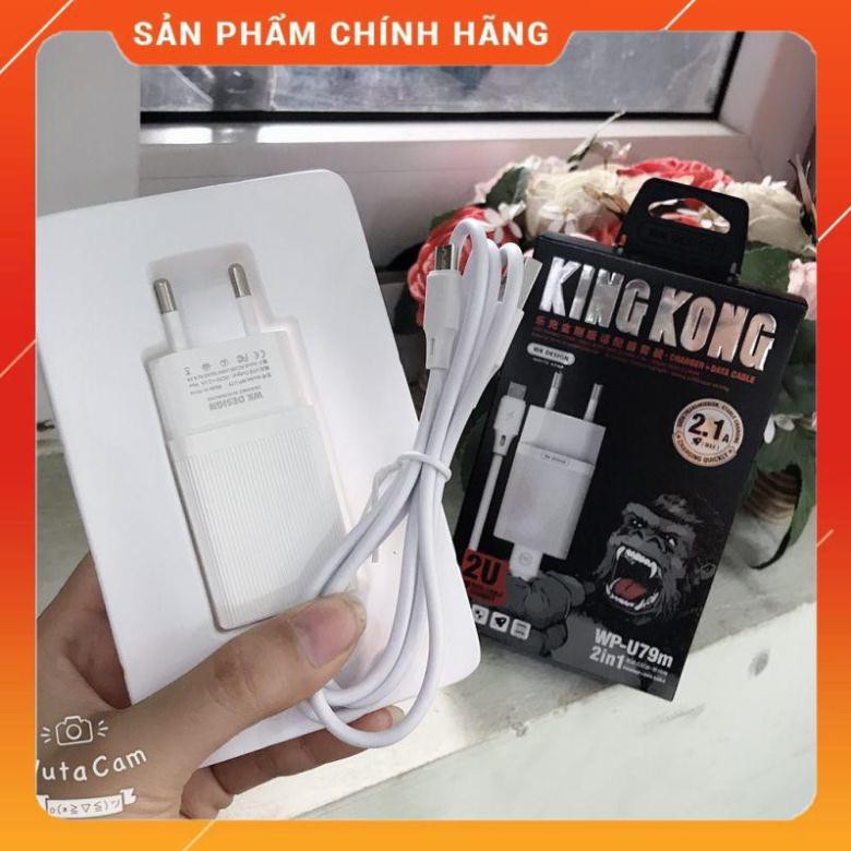 Bộ sạc nhanh kingkong U79 samsung 2 cổng usb