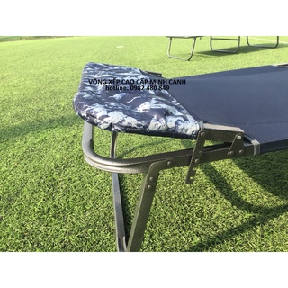 Giường xếp vải bố đài loan loại lớn 77cm sơn tĩnh điện