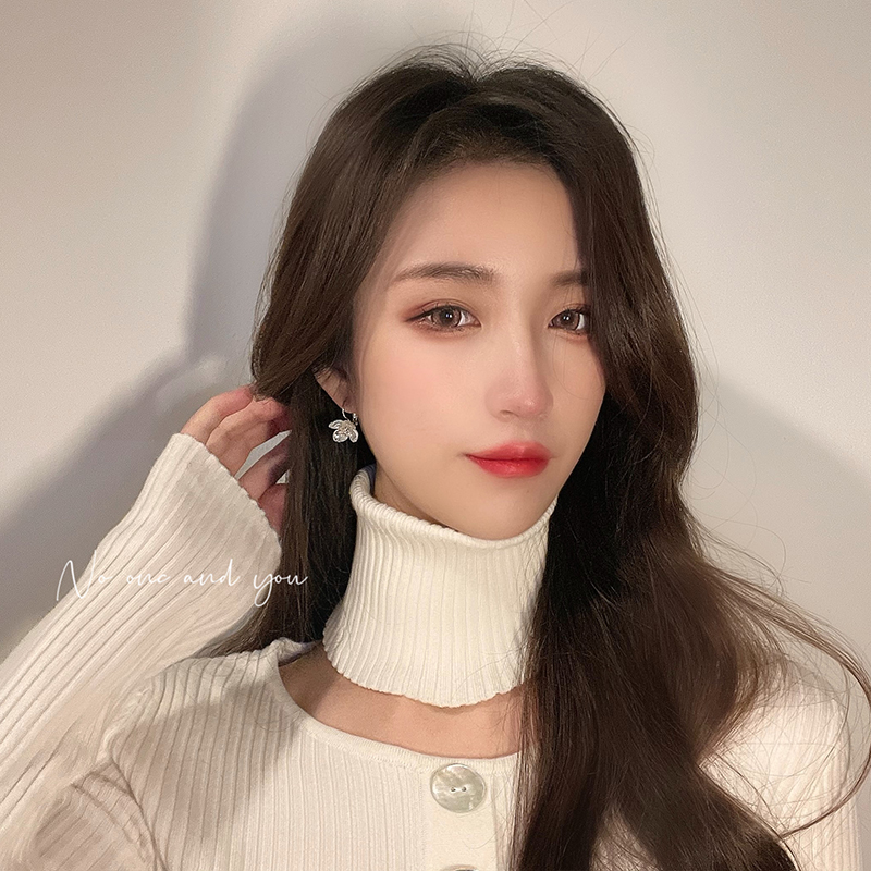 Bông Tai Hình oval Đính Ngọc Trai Và Kim Cương Giả Phong Cách Hàn Quốc Cho Nữ