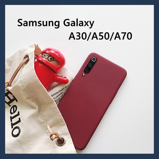 Ốp lưng TPU mềm siêu mỏng màu trơn thời trang cho Samsung Galaxy A30 A50 A70