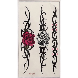 Hình xăm dán hoa hồng vòng tay 10x20cm- tặng đồng size khi mua từ 5 tấm