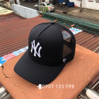 Nón kết phối lưới thêu logo NY-47