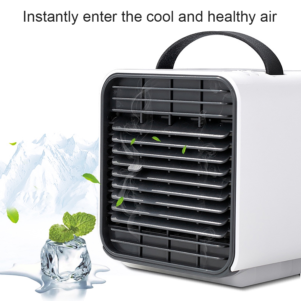 Portable Air Conditioning Fan Purification Humidification Refrigeration Fan Mini Cooler Fans For Outdoor Home Office Travel Desk Turbine Negative Ion Usb Cold Rechargeable Fans