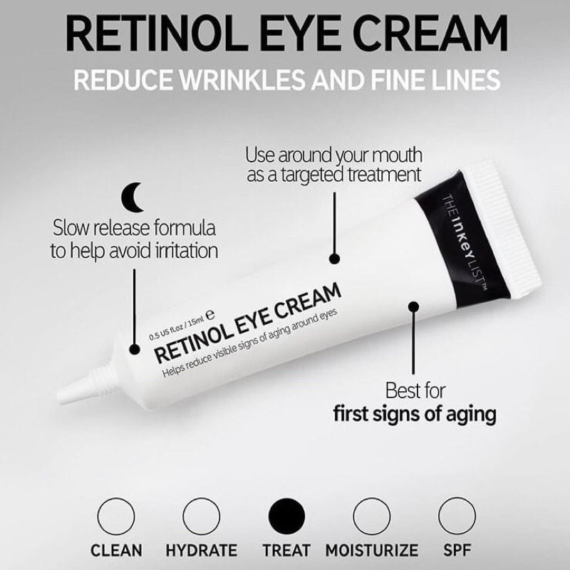 Kem dưỡng mắt THE INKEY LIST Retinol eye cream 15ml