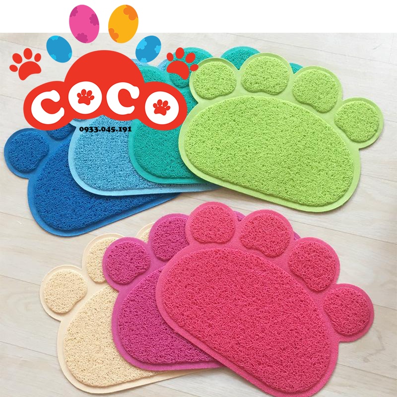 Thảm lót khay vệ sinh tránh văng cát ra ngoài cho mèo