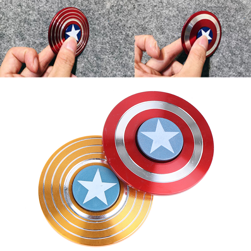 (Mới) Con Quay Đồ Chơi Fidget Spinner Hình Captain America Cho Người Lớn