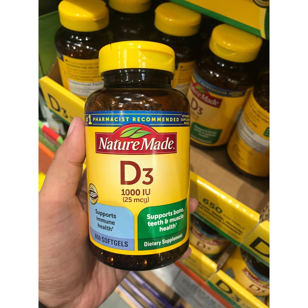 Viên Uống Bổ Sung Vitamin D3 Nature Made 300v SeeMe beauty
