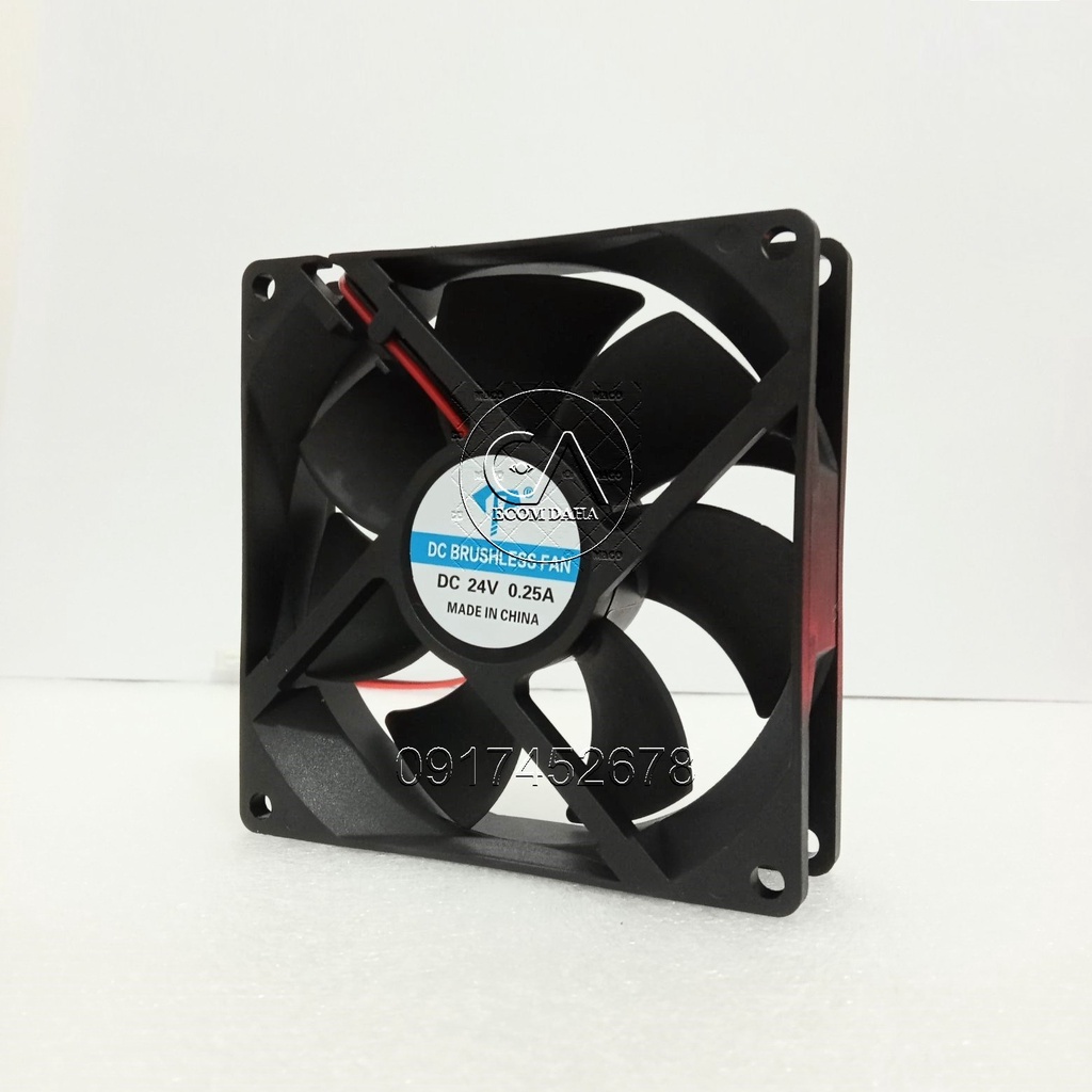 Quạt tản nhiệt 24V 0.25A 9x9x2.5cm - Quạt làm mát máy hàn và các thiết bị điện tử