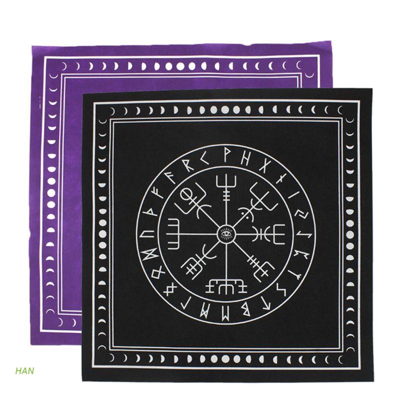 Khăn trải bàn tarot 50x50cm bằng vải không dệt màu đen/ tím tiện dụng