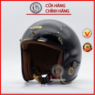 Mũ bảo hiểm 3/4 đầu omega Ruby - dòng sp cao cấp