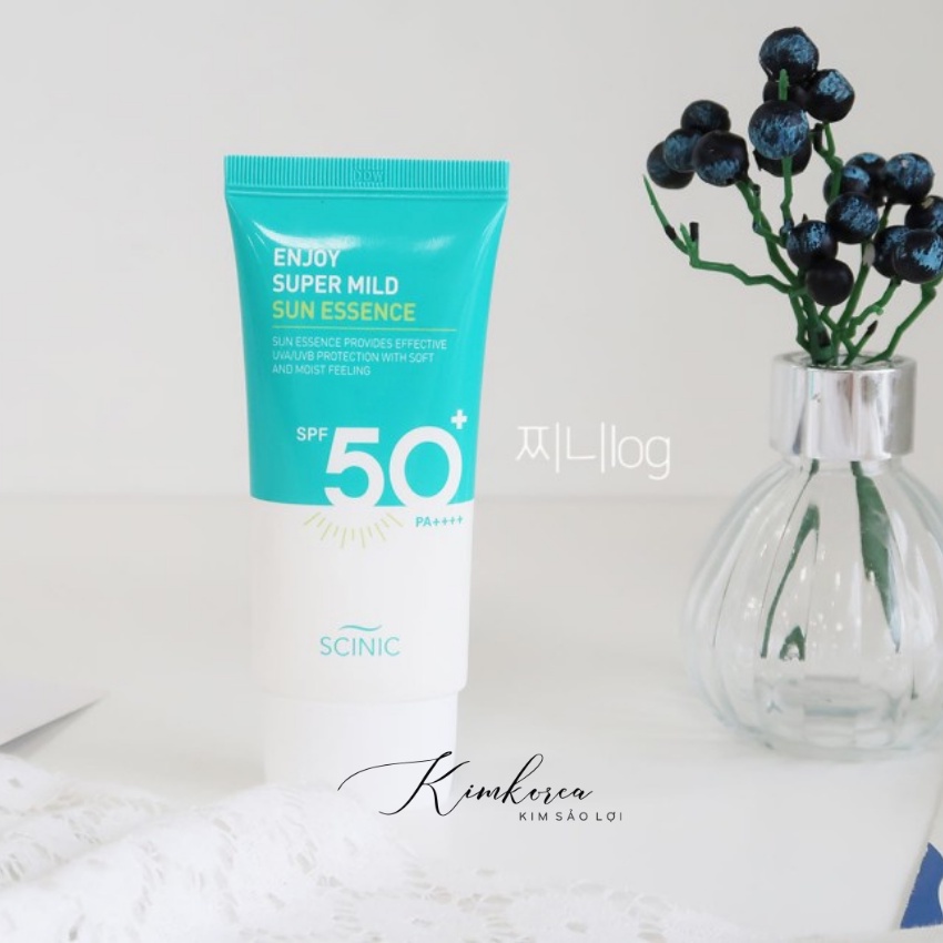 Kem chống nắng Scinic Enjoy super mild sun essence nhẹ dịu dùng được cho da đang treatment