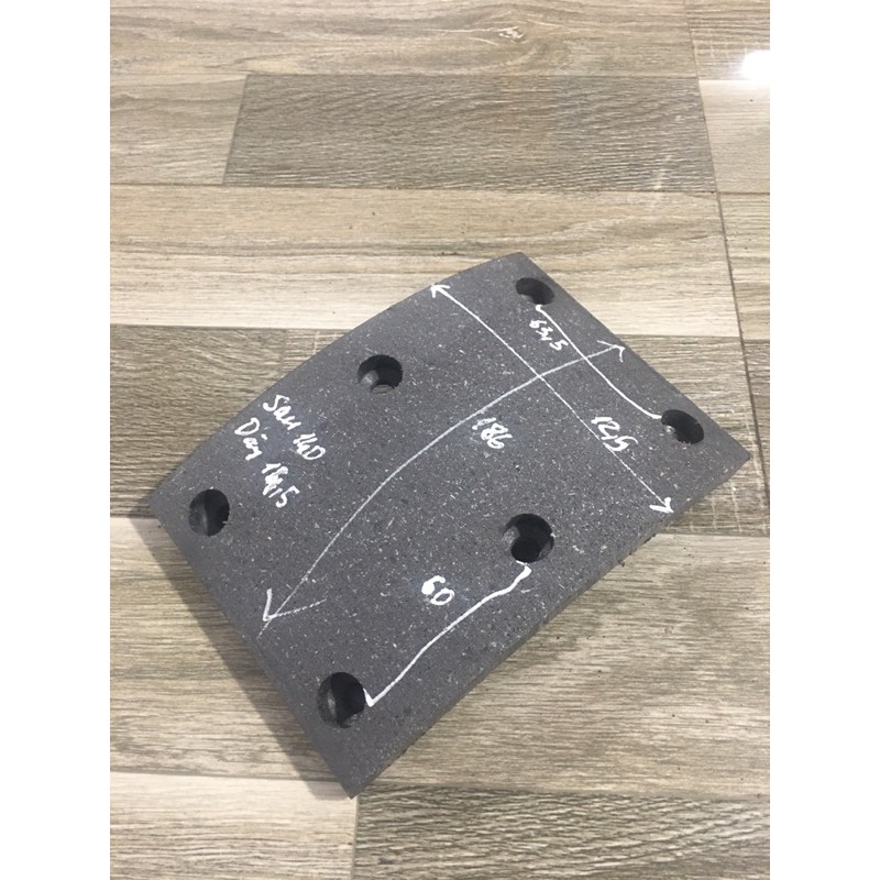 Sản phẩm gia đình làm: Combo 8 miếng má phanh sau 140 (186*115*14,5) 6 lỗ kồ rế á