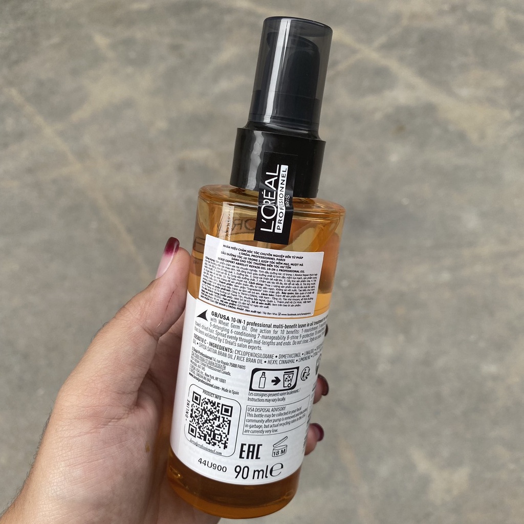 Tinh dầu phục hồi tóc hư tổn L’Oréal Absolut Repair Oil 90ml