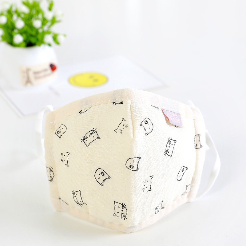 Khẩu trang trẻ em 5 lớp sợi tre cao cấp MATYDO thanh lọc không khí ngăn cản khói bụi vi khuẩn KT02 vải