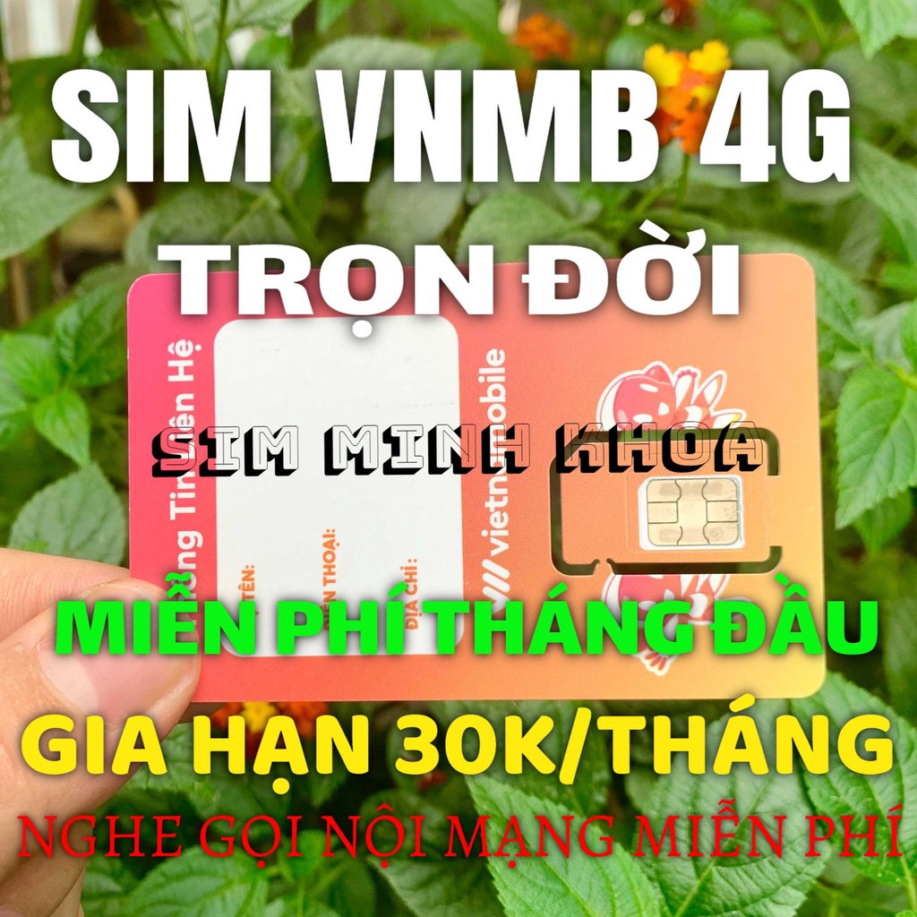 Sim data 4g vietnamobile vào mạng 1 năm giá rẻ 30gb/tháng duy trì chỉ với 30k sim giá rẻ gói cước cảm ơn