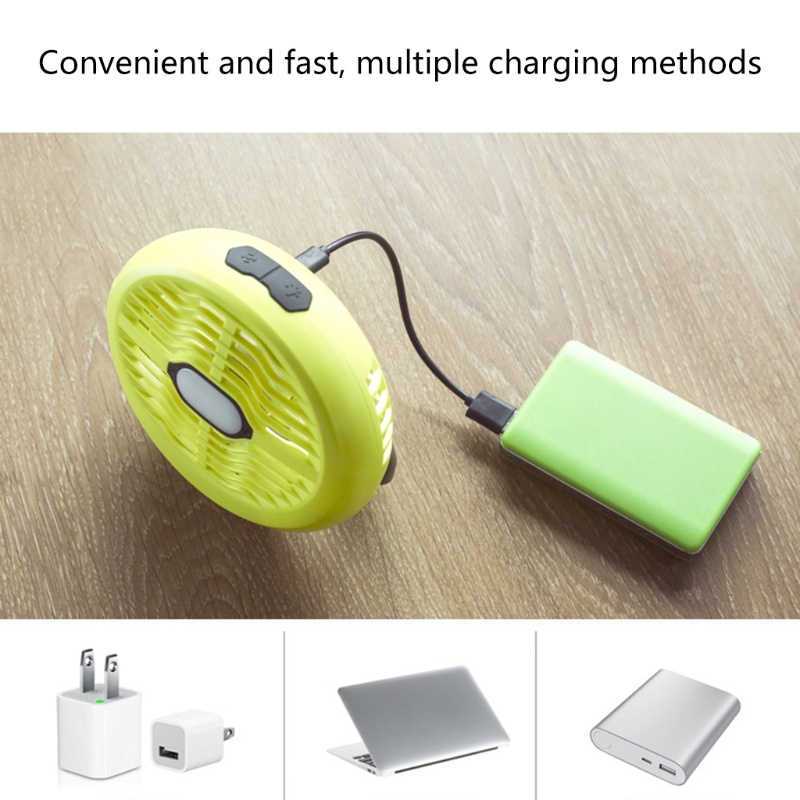 Quạt Cắm Trại Kèm Đèn Led Sạc Usb Tiện Dụng | BigBuy360 - bigbuy360.vn