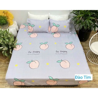 Ga gối mẫu beo hồng sét 3 món ga + 2 vỏ gối nằm ngoclan ngoclan