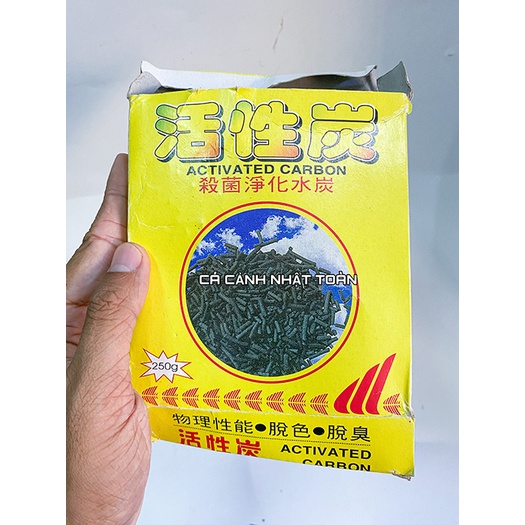 THAN HOẠT TÍNH KHỬ ĐỘC KHỬ MÙI HỒ CÁ ACTIVED CARBON 250GRAM
