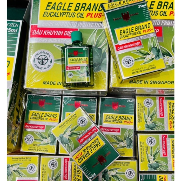 Dầu Khuynh Diệp Eagle Brand BST's Eucalyptus Oil PLUS + 25ml Singapore (Chuẩn USA) chống muỗi 8 tiếng