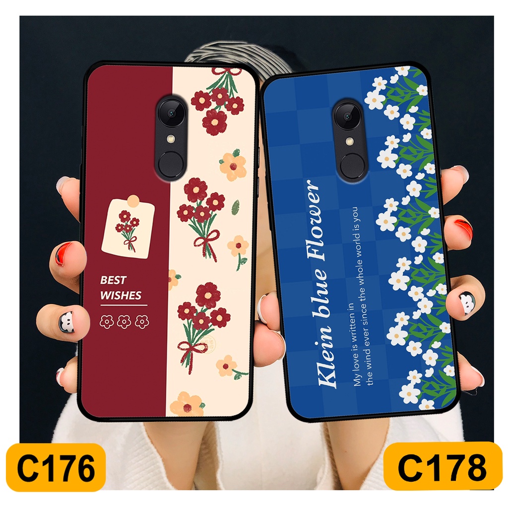 Ốp Xiaomi Redmi Note 4/ Note 4x / Redmi 5 Plus in hình hoa cỏ nhẹ nhàng,họa tiết caro xinh xắn.ốp lưng chống sốc