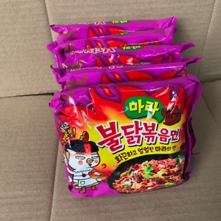 Lốc 5 gói mỳ samyang mala tím 135g