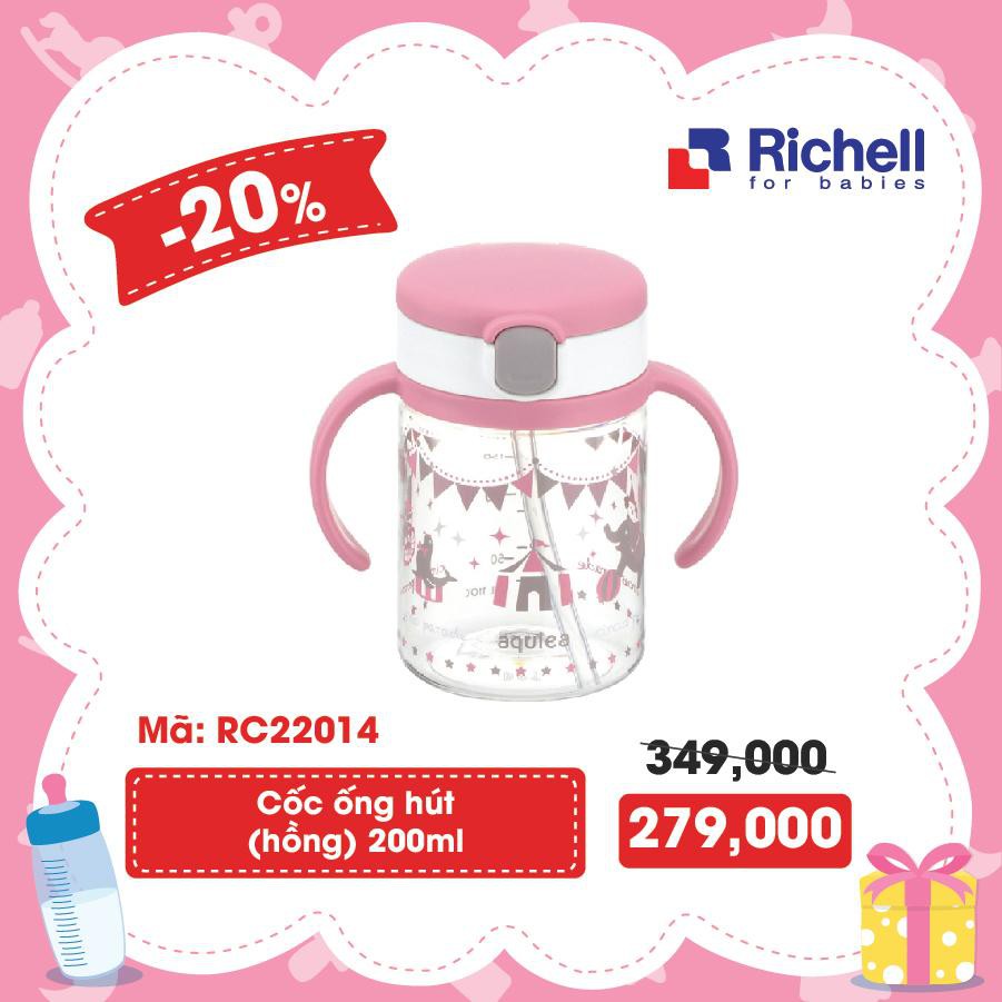 CỐC ỐNG HÚT TAY CẦM RICHELL 200ML