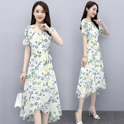 Đầm Chiffon Dáng Ôm In Hoa Thời Trang Mùa Hè Hàng Mới Cao Cấp Dành Cho Nữ 2022