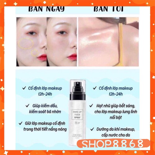 Xịt khóa nền giữ lớp trang điểm lâu trôi dưỡng ấm bắt sáng-shop8868 | BigBuy360 - bigbuy360.vn
