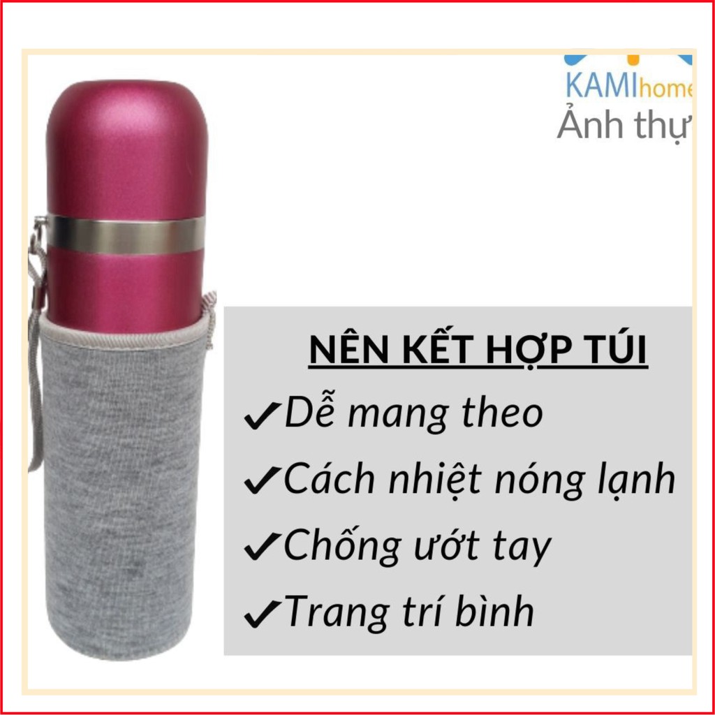 Bình giữ nhiệt 500ml hình in 1 màu Mickey  cách nhiệt