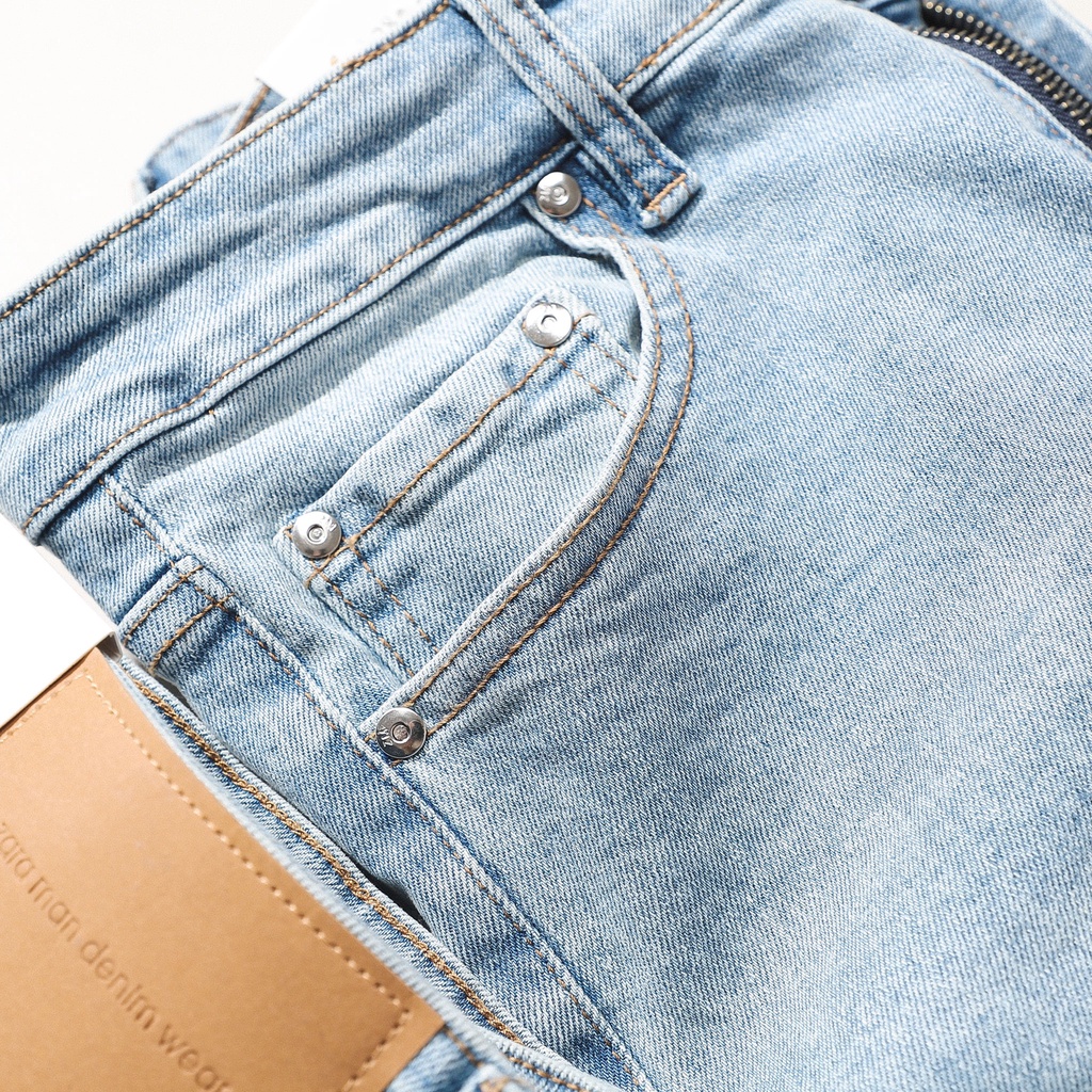 Quần Jean Nam ZR xanh nhạt (Form Slimfit.chất vải co dãn,ống 15-18cm,Hàng VNXK)-210501 | BigBuy360 - bigbuy360.vn