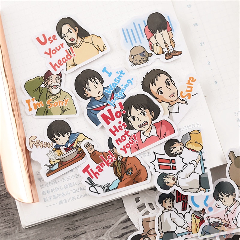 ★★★ Whisper of the Heart Mini Diary Manual Stickers ★★★ 60Pcs/Set DIY Fashion Scrapbooks Album Decor Decals Stickers