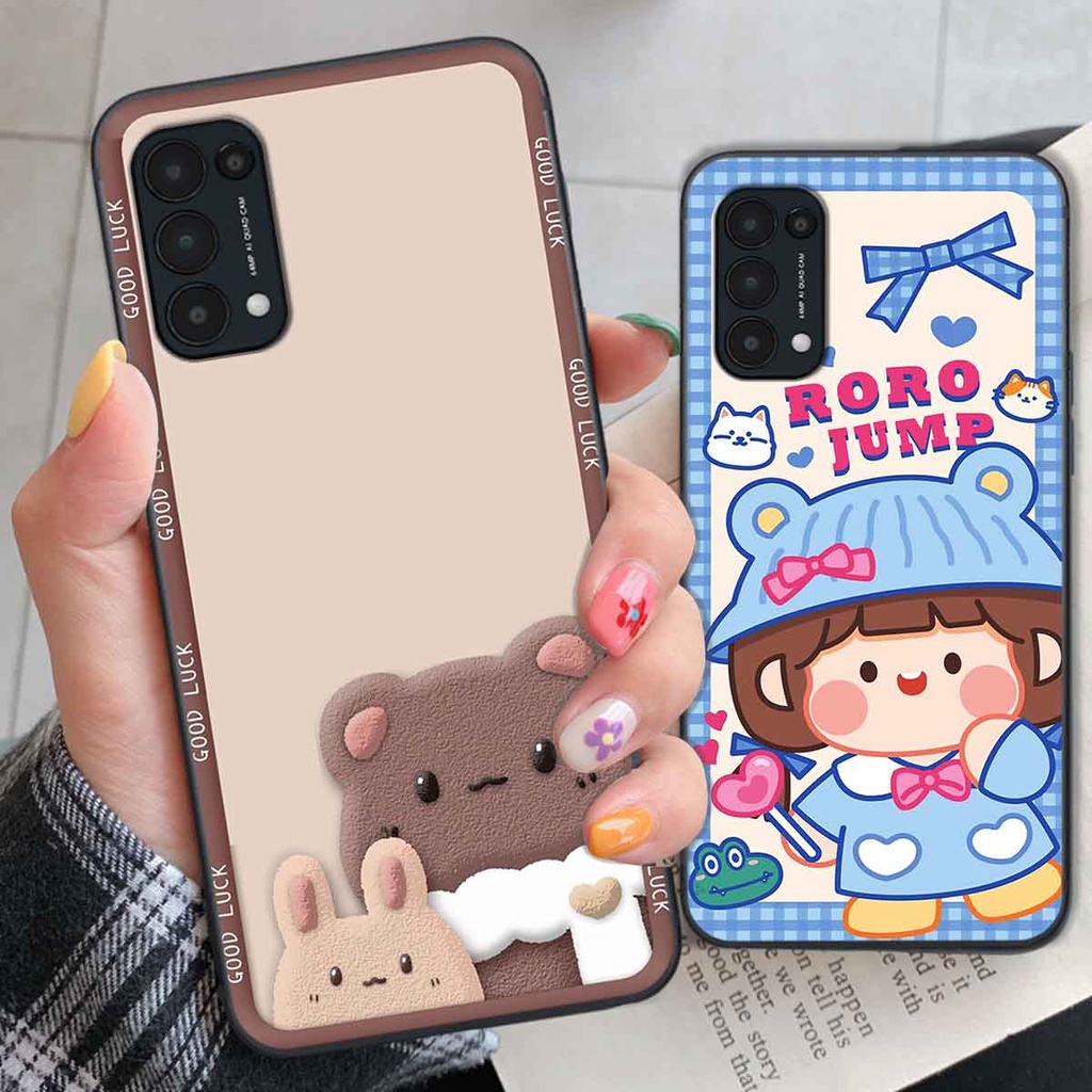 Ốp Oppo Reno5 4G / Reno5 5G / Reno 5 bear brick, gấu đáng yêu, dễ thương