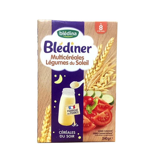 SP0123-2 Bột lắc sữa ăn đêm Bledine Légumes du Potager vị gạo rau củ cho trẻ từ 6-9 tháng tuôi , cung cấp vitamin khoáng