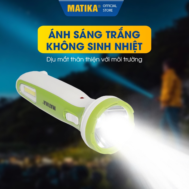 Đèn Pin Cầm Tay MATIKA Công suất 1W Pin 400mAh/4V MTK-RT3