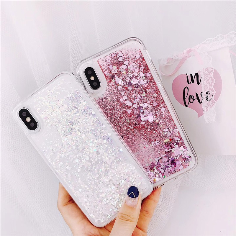 COD Huawei Nova 2i 3i 3e 4 2 Lite Mate 9 10 20 Pro Y5 2018 Y9 2019 Honor 7S Clear Liquid Quicksand Girls Gift Phone Case