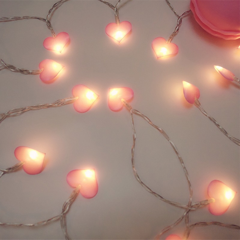 Dây đèn led thiết kế hình trái tim trang trí tiệc