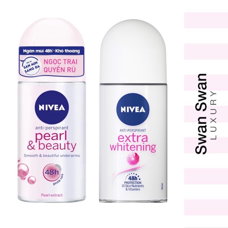 Lăn Khử Mùi Nivea Ngọc Trai Trắng Mịn Mờ Vết Thâm 50ml