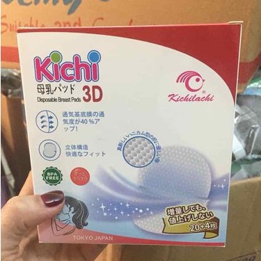 BQShop Hộp 24 miếng lót thấm sữa Kichilachi 3D