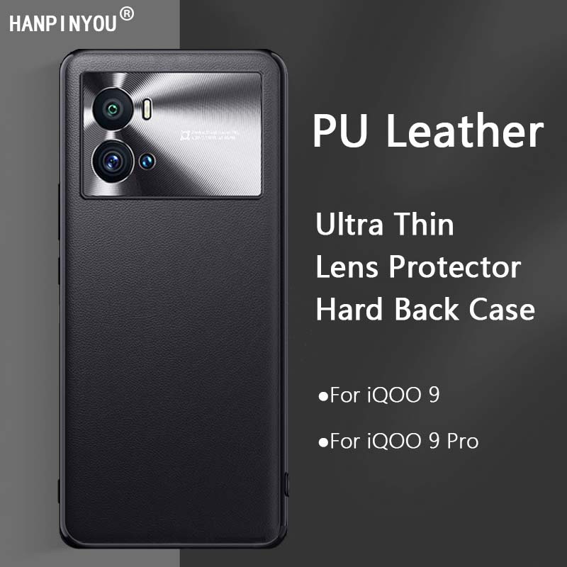 Ốp Điện Thoại Da Siêu Mỏng Cứng Bảo Vệ Camera Cho VIVO iQOO 9 / Pro