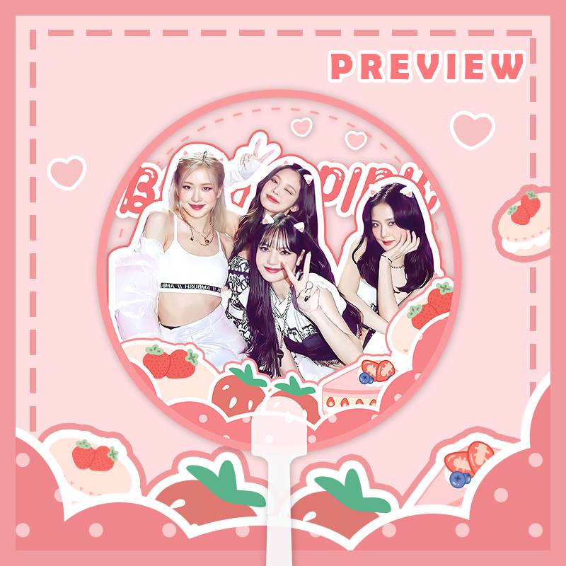 BLACKPINK Peripheral fan Jennie Lisa Jisoo Rosé The same pvc fan Surrounding support