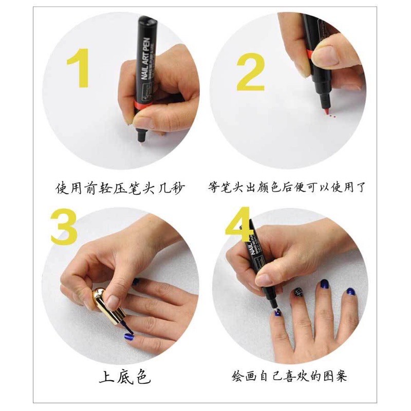Bút mực vẽ móng tay nghê thuật DIY, bút vẽ trang trí móng nail chuyên nghiệp - Nail Xinh Shop