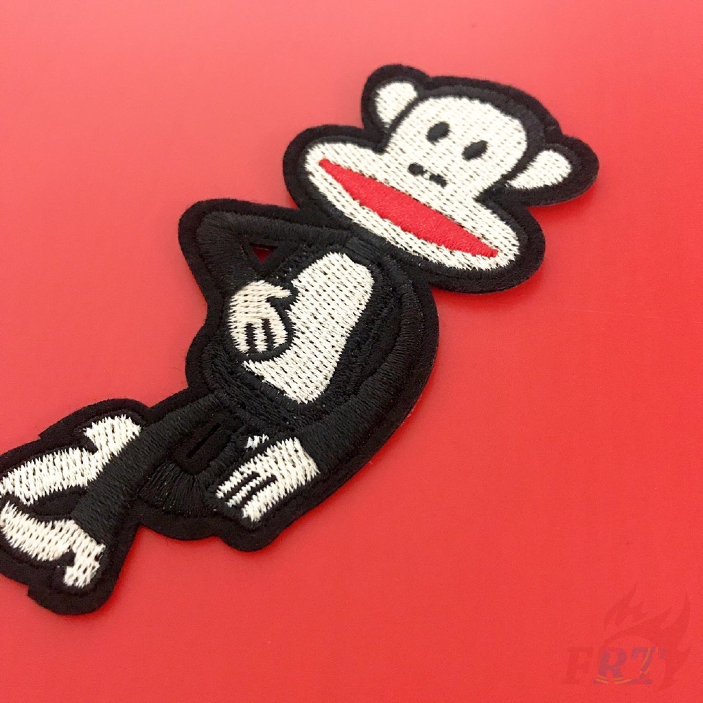 ☸ Thương Hiệu Thời Trang - Paul Homme Sắt Trên Vá ☸1 Sticker Ủi Thêu Hình Paul Frank