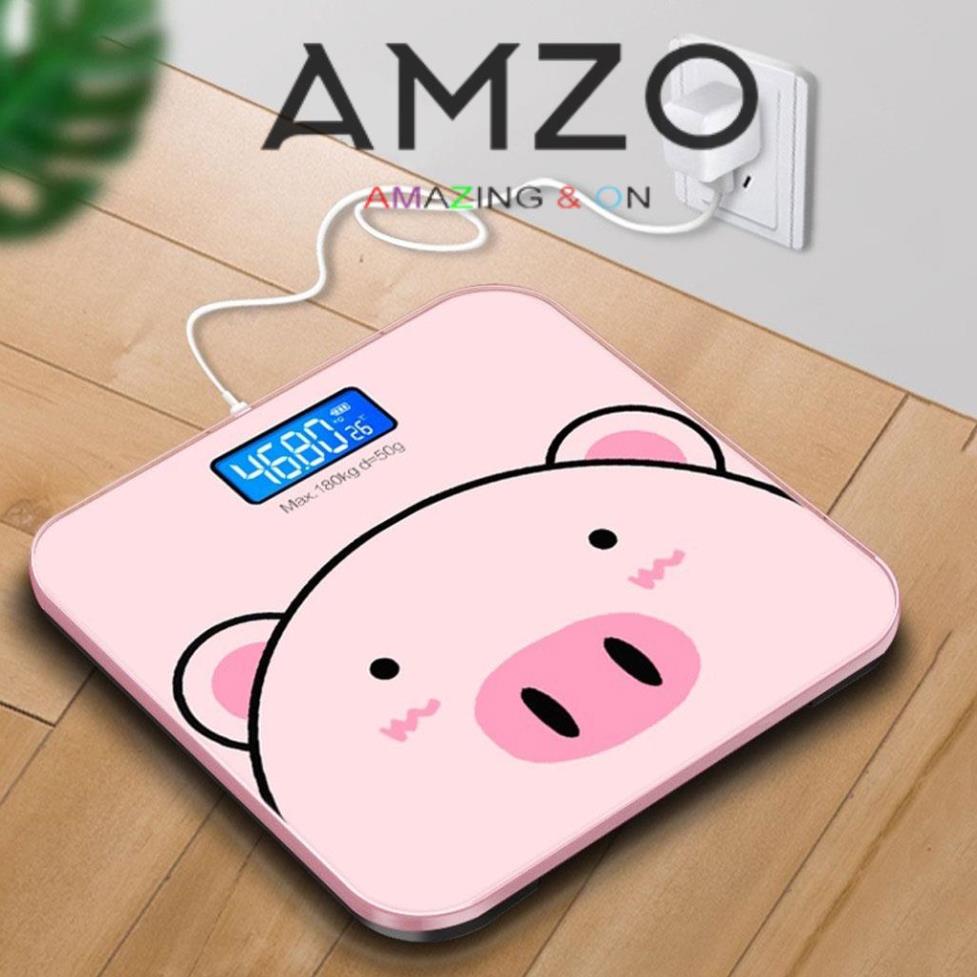 Cân Điện Tử Sức Khỏe Gia Đình Màn Hình Led Amzo