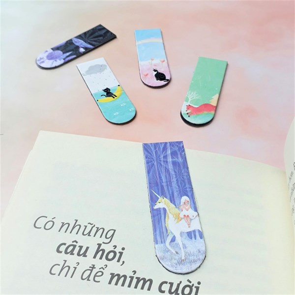 Combo 5 Bookmark Nam Châm ( Đánh Dấu Sách ) Động Vật Nhỏ Cách Điệu Dễ Thương (Mẫu Ngẫu Nhiên)