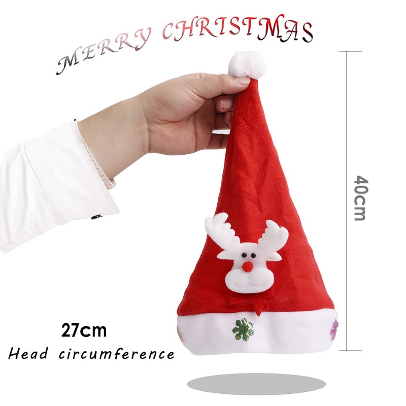 Mũ Vải Nhiều Kiểu Họa Tiết Phong Cách Giáng Sinh Màu Đỏ / Hoạt Hình Ông Già Noel / Người Tuyết Làm Quà
